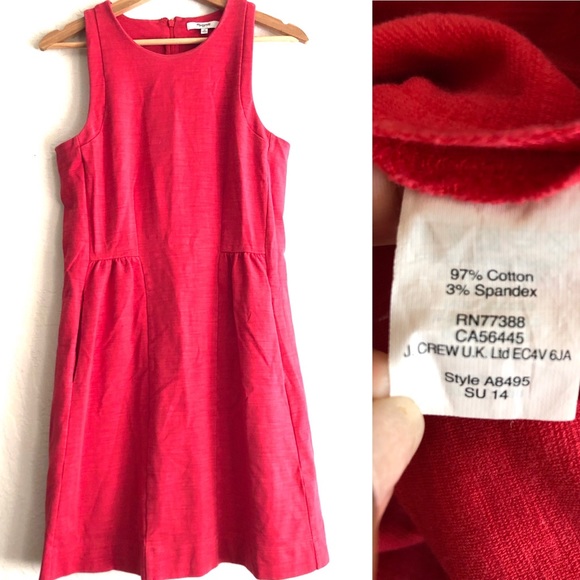 Madewell Keynote Ponte Red Fit and Flare sleeveless Dress in size Small - Picture 5 of 8